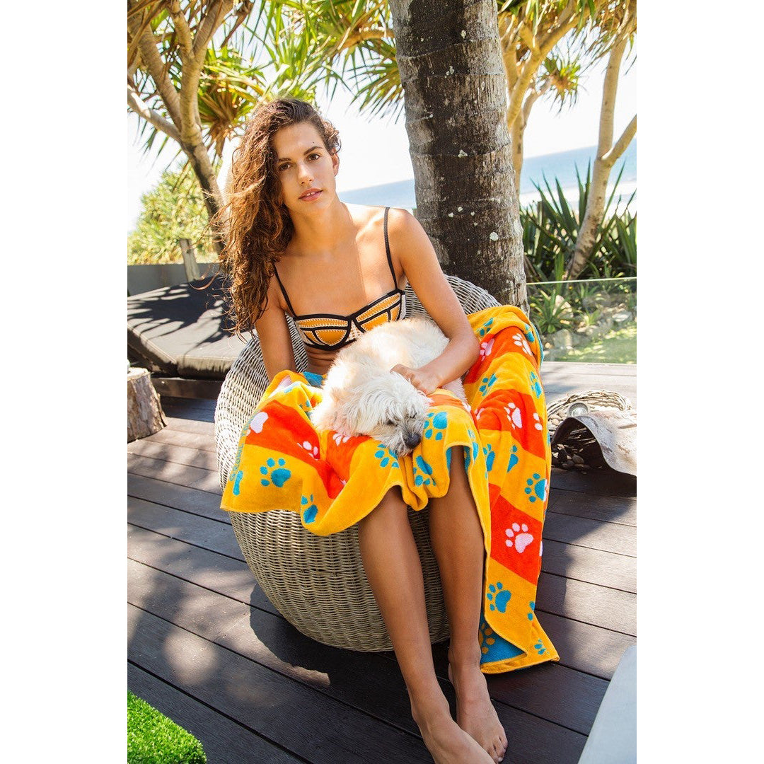 Dog Beach Towel 'Little Paws' - FREE Shipping